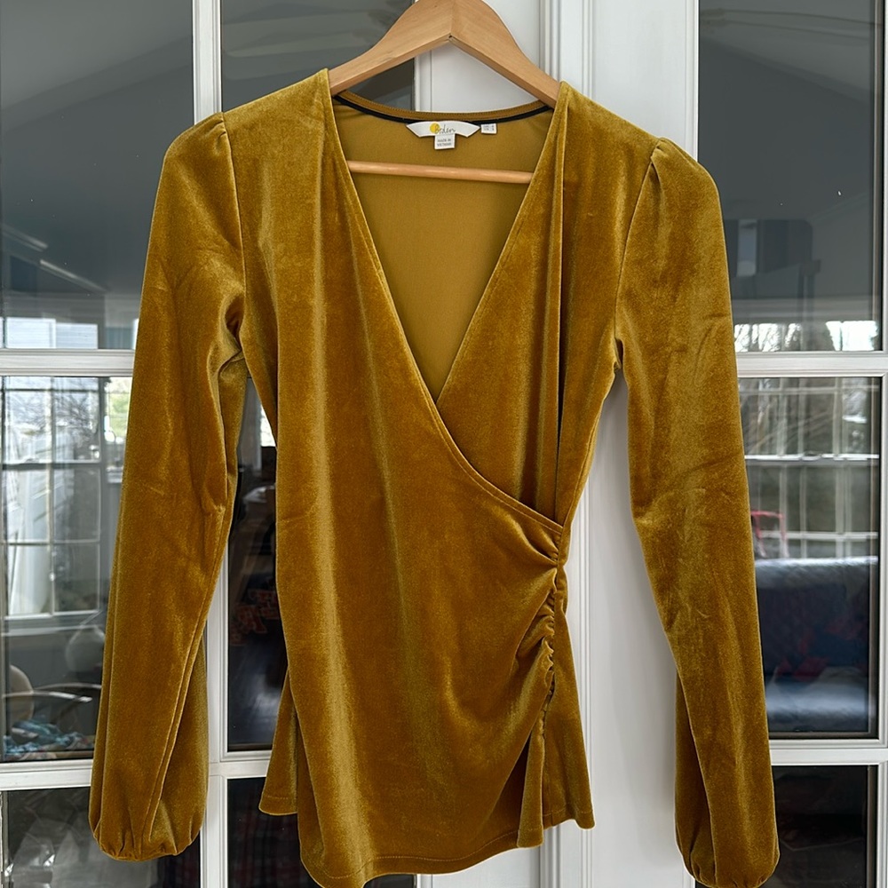 Ellie velvet wrap top
